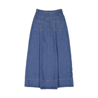 Ava Jeans bottoms ava jeans Denim Pockets Flair Long Skirt