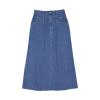 Ava Jeans bottoms ava jeans Denim Zipper A-Line Long Skirt