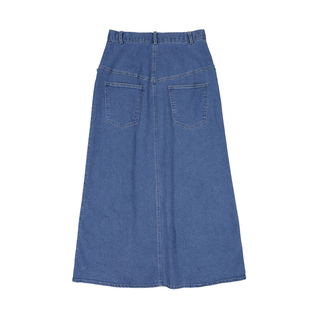 Ava Jeans bottoms ava jeans Denim Zipper A-Line Long Skirt