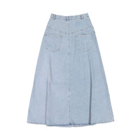 Ava Jeans bottoms ava jeans Light Denim Small Slit Long Skirt