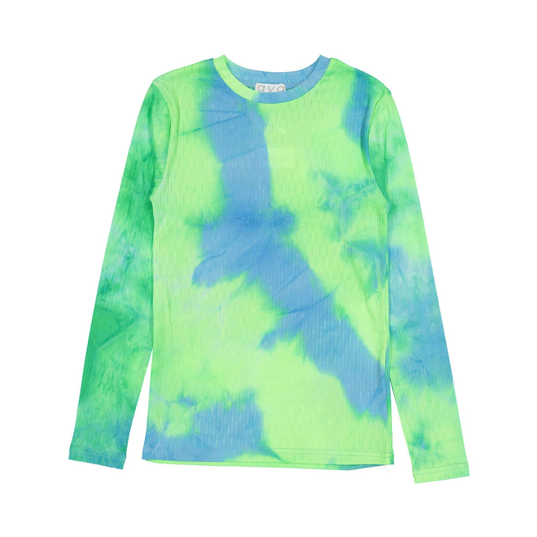 ava sport tees ava sport Neon Green/Blue Tie Dye Tee