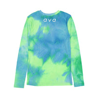 ava sport tees ava sport Neon Green/Blue Tie Dye Tee