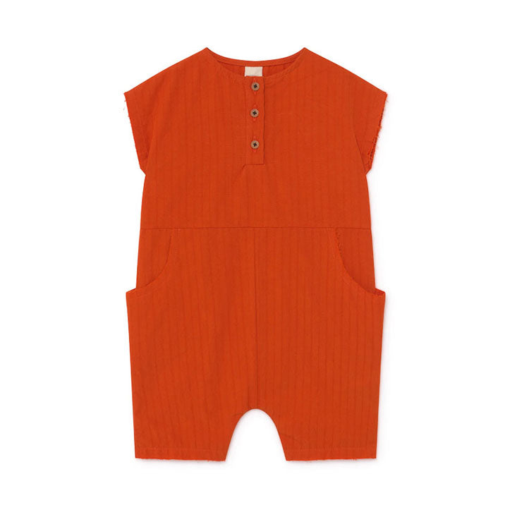 Little Creative Factory Orange Baby Crushed Cotton Jumpsuit