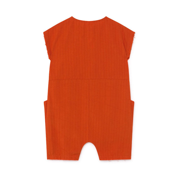 Little Creative Factory Orange Baby Crushed Cotton Jumpsuit