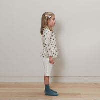 Bene Bene  Blue-Green Coloring Ribbed Socks