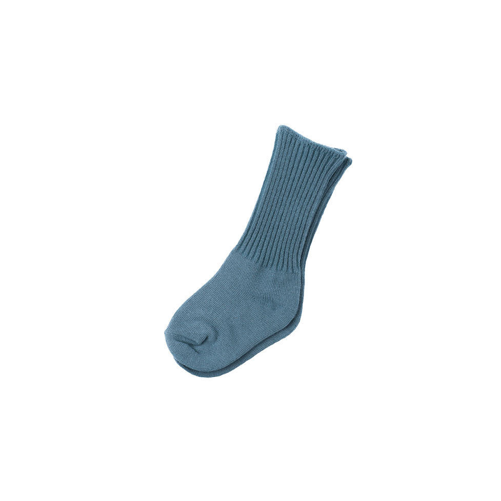 Bene Bene  Blue-Green Coloring Ribbed Socks