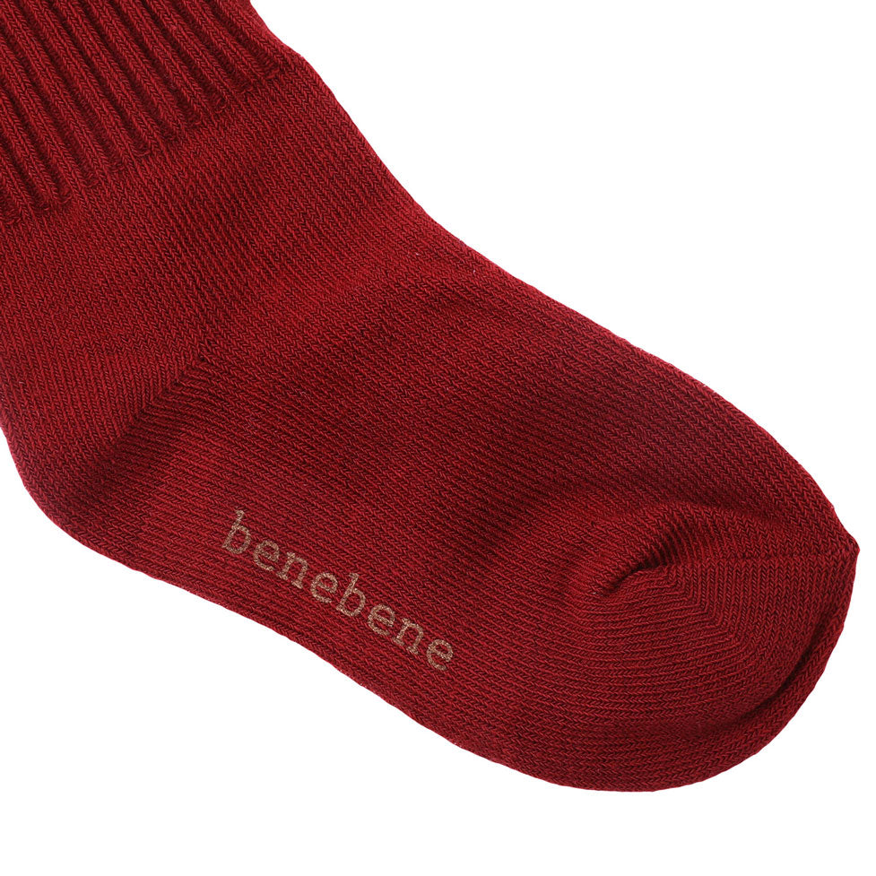 Bene Bene  Red Coloring Ribbed Socks