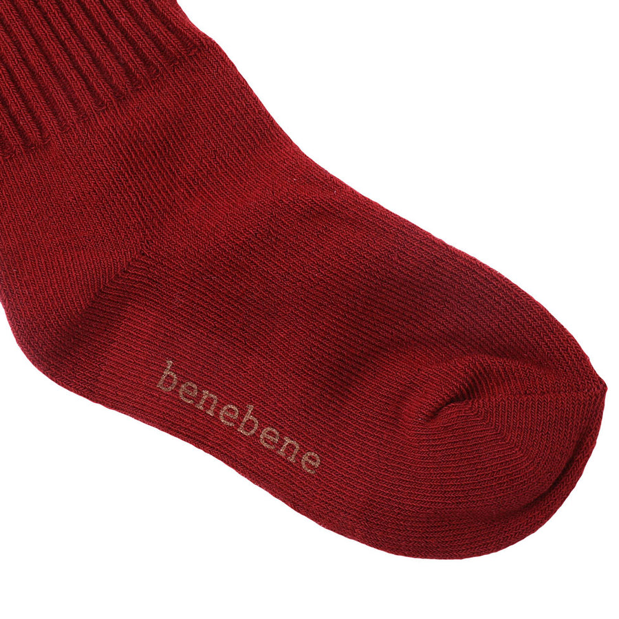 Bene Bene  Red Coloring Ribbed Socks