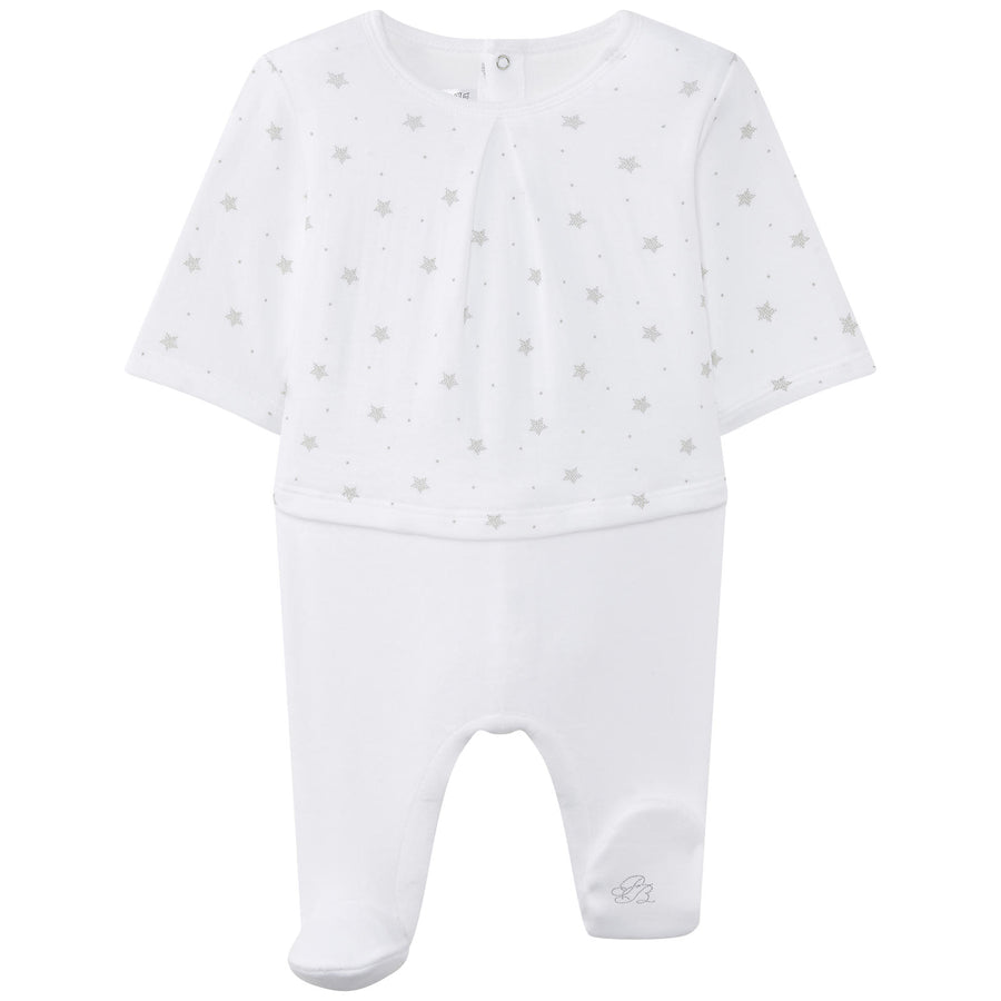 Petit Bateau Grey Star Velour Set
