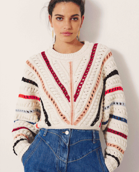 ba-sh sweaters BA-SH Ecru Garbo Gardy Sweater