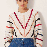 ba-sh sweaters BA-SH Ecru Garbo Gardy Sweater