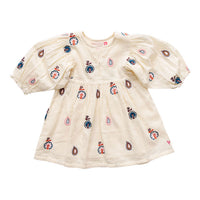 Pink Chicken Angora Embroidered Ava Bella Baby Dress
