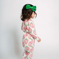 Pink Chicken Baby Bamboo Romper - Strawberries