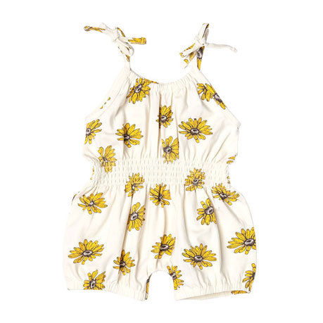 Pink Chicken Baby Organic Luna Romper - Floating Daisy