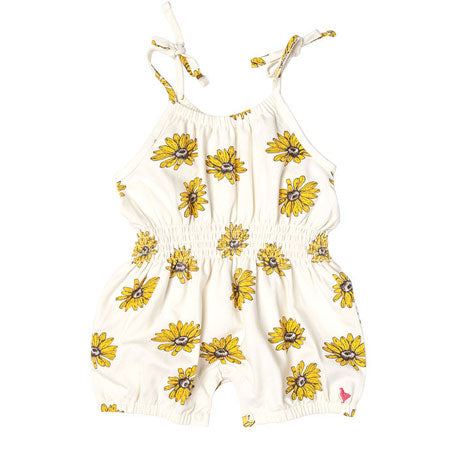 Pink Chicken Baby Organic Luna Romper - Floating Daisy