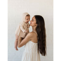 Quincy Mae Rose Organic Brushed Jersey Baby Bonnet