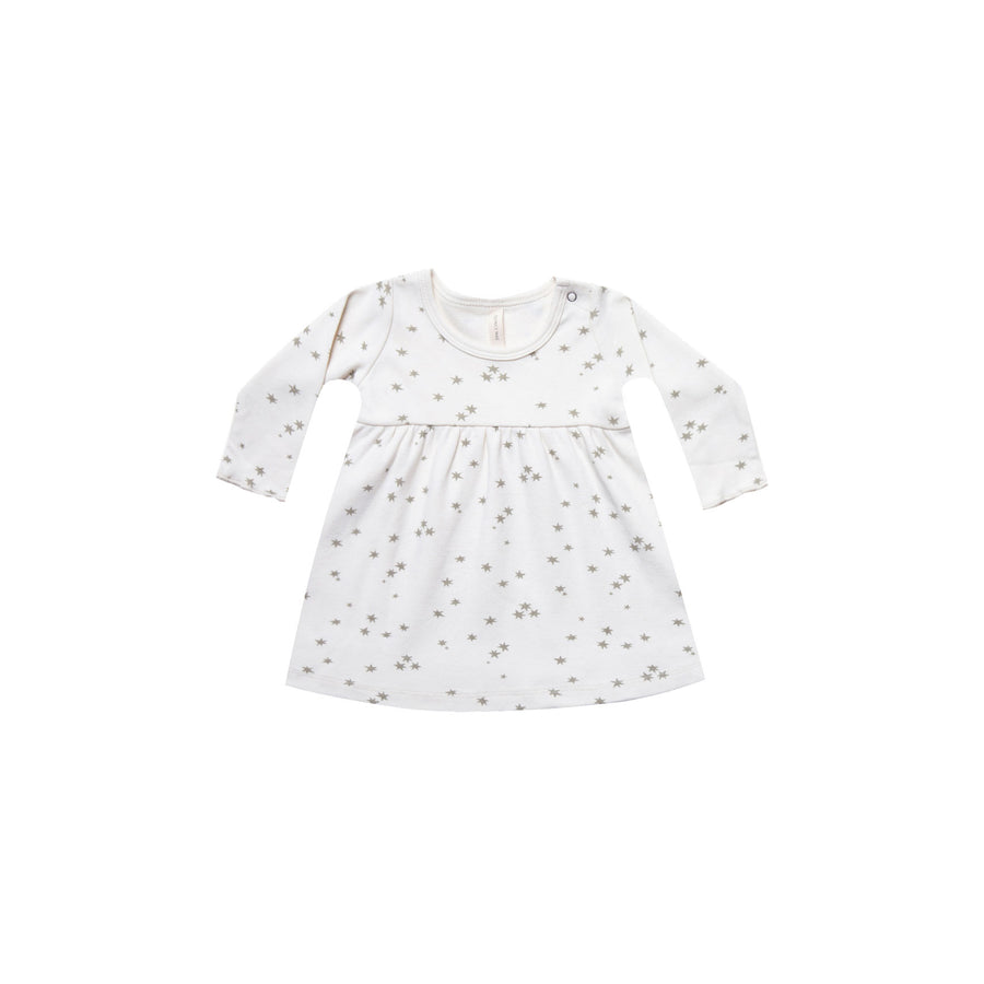 Quincy Mae Ivory Organic Brushed Jersey Baby Dress