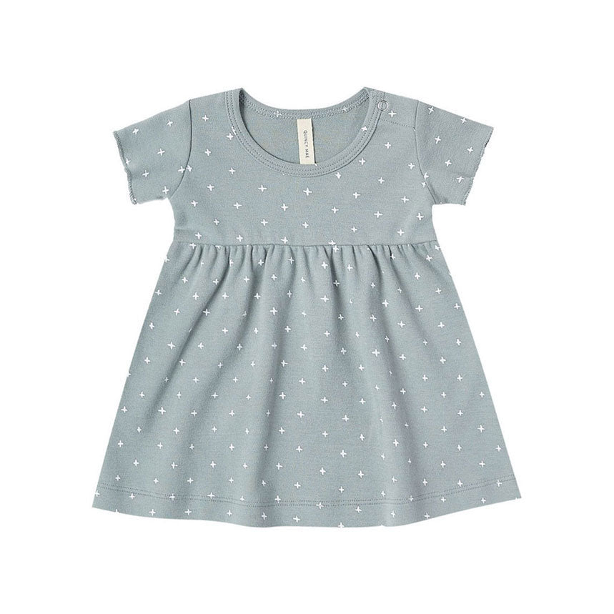 Quincy Mae Ocean  Short Sleeve Baby Dress