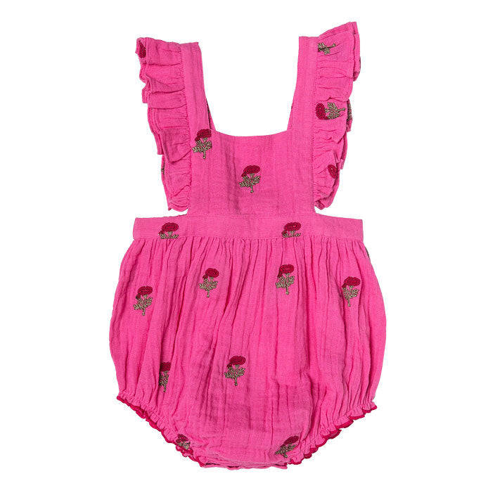 Pink Chicken Baby Emerald Bubble - Hot Pink Flowers