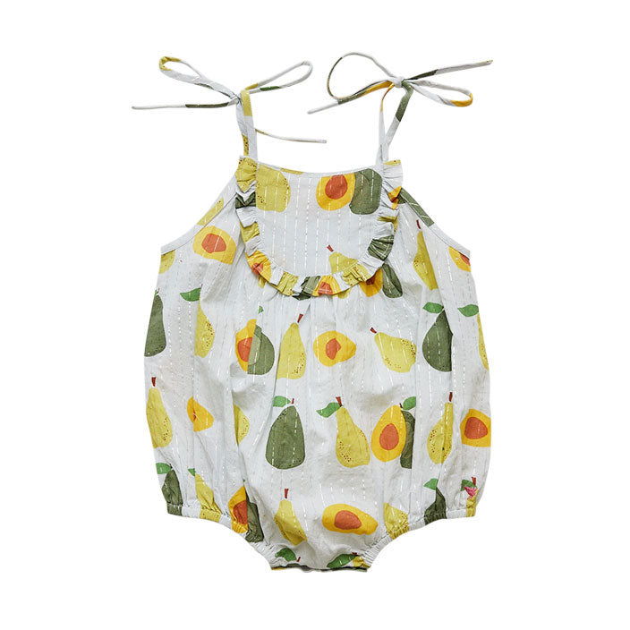 Pink Chicken Wan Blue Avocado Pear Ester Romper
