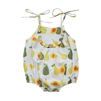Pink Chicken Wan Blue Avocado Pear Ester Romper