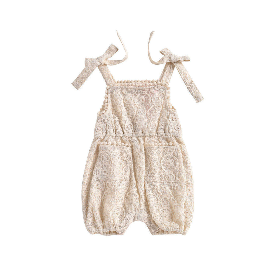 Louise Misha Cream Sparkle Lace Karla Overalls