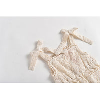 Louise Misha Cream Sparkle Lace Karla Overalls