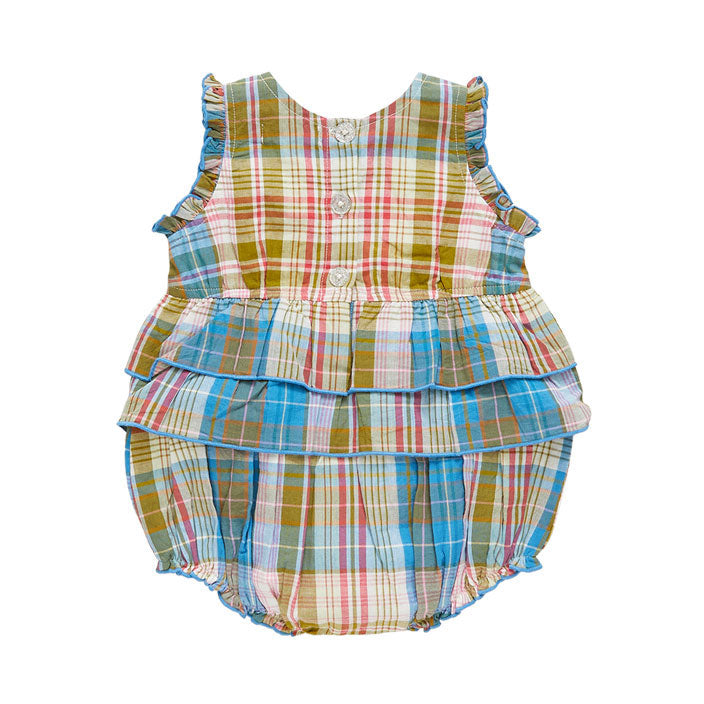 Pink Chicken Baby Heidi Bubble - Hawaiian Madras