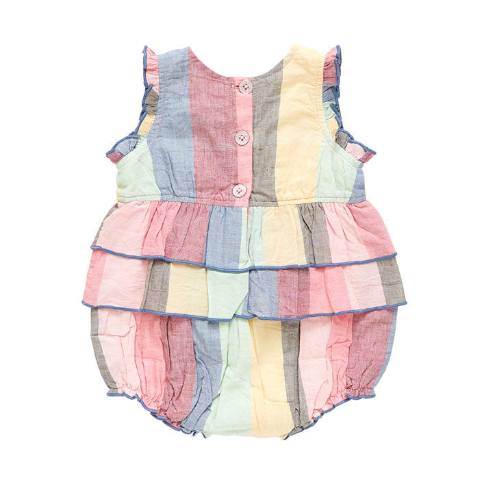 Pink Chicken Baby Heidi Bubble - Multi Wide Stripe