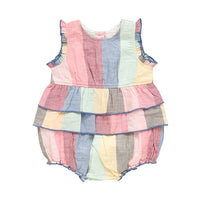 Pink Chicken Baby Heidi Bubble - Multi Wide Stripe