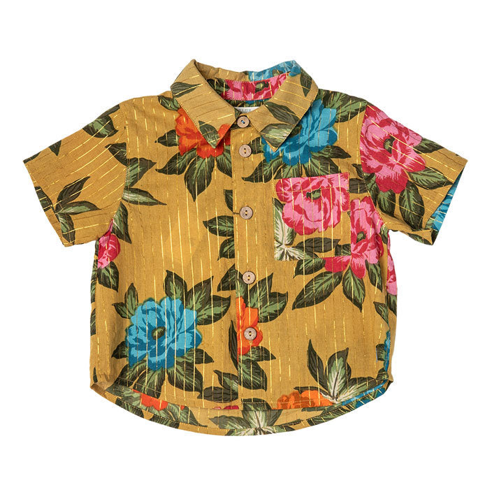 Pink Chicken Baby Jack Shirt - Hawaiian Floral