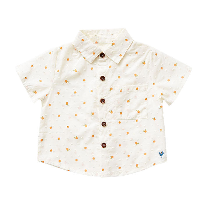 Pink Chicken Ditsy Orange Baby Jack Shirt