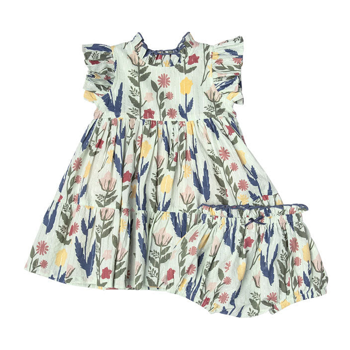 Pink Chicken Baby Jennifer Dress Set - Paper Floral