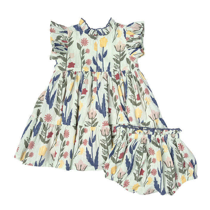 Pink Chicken Baby Jennifer Dress Set - Paper Floral