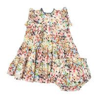 Pink Chicken Baby Kalani Dress Set - Watercolor Brush