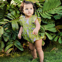 Pink Chicken Baby Katniss Bubble - Lavender Stem Floral