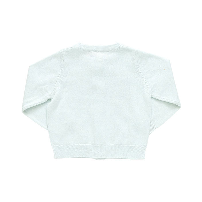 Pink Chicken Baby Paper Floral Sweater - Light Aqua