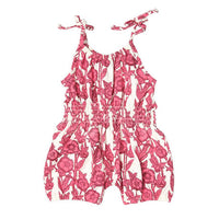 Pink Chicken Baby Organic Luna Romper - Pink Stem Floral