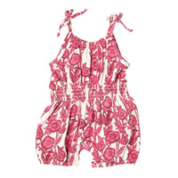 Pink Chicken Baby Organic Luna Romper - Pink Stem Floral