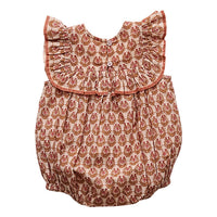 Pink Chicken Inca Gold Ditsy Tiara Floral Quinn Romper