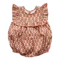 Pink Chicken Inca Gold Ditsy Tiara Floral Quinn Romper