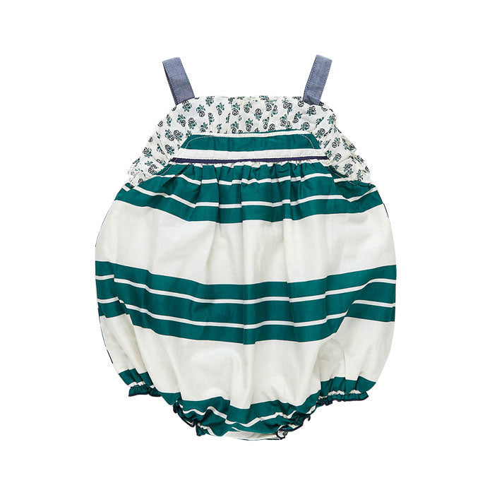 Pink Chicken Baby Renata Bubble - Evergreen Stripe