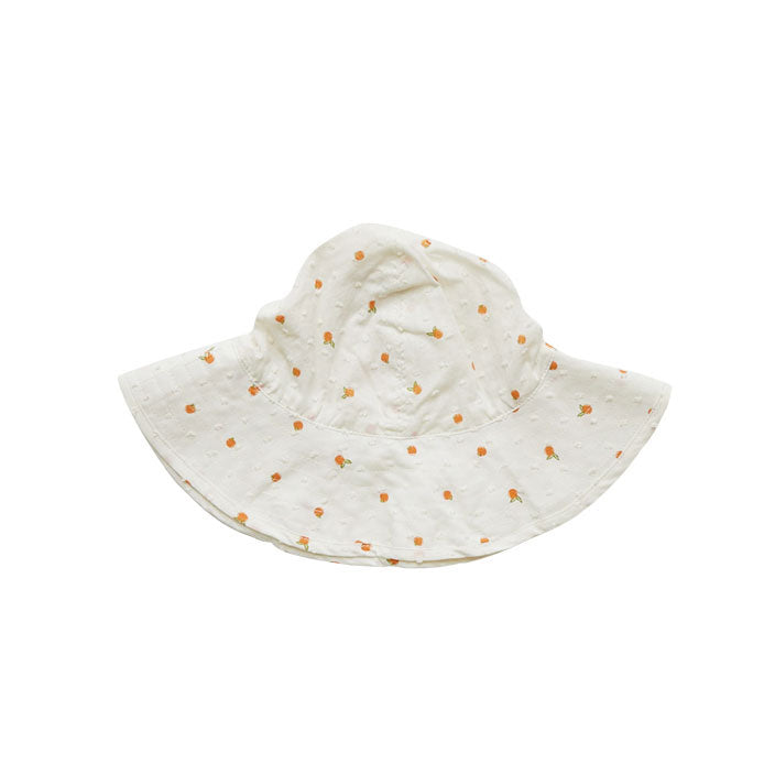 Pink Chicken Ditsy Oranges Sun Hat
