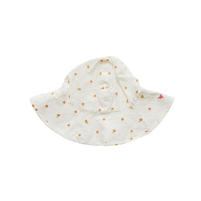 Pink Chicken Ditsy Oranges Sun Hat