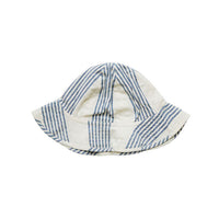 Pink Chicken Antique White/Navy Column Stripe Sun Hat