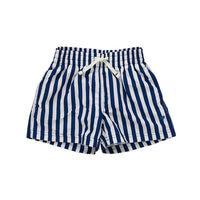 Pink Chicken Swim Trunks - Navy Stripe