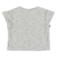 Piupiuchick Off White Striped Buttoned Baby Tee
