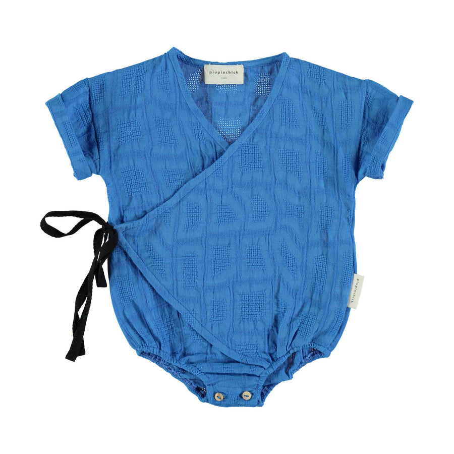 Piupiuchick Indigo Textured Kimono Romper