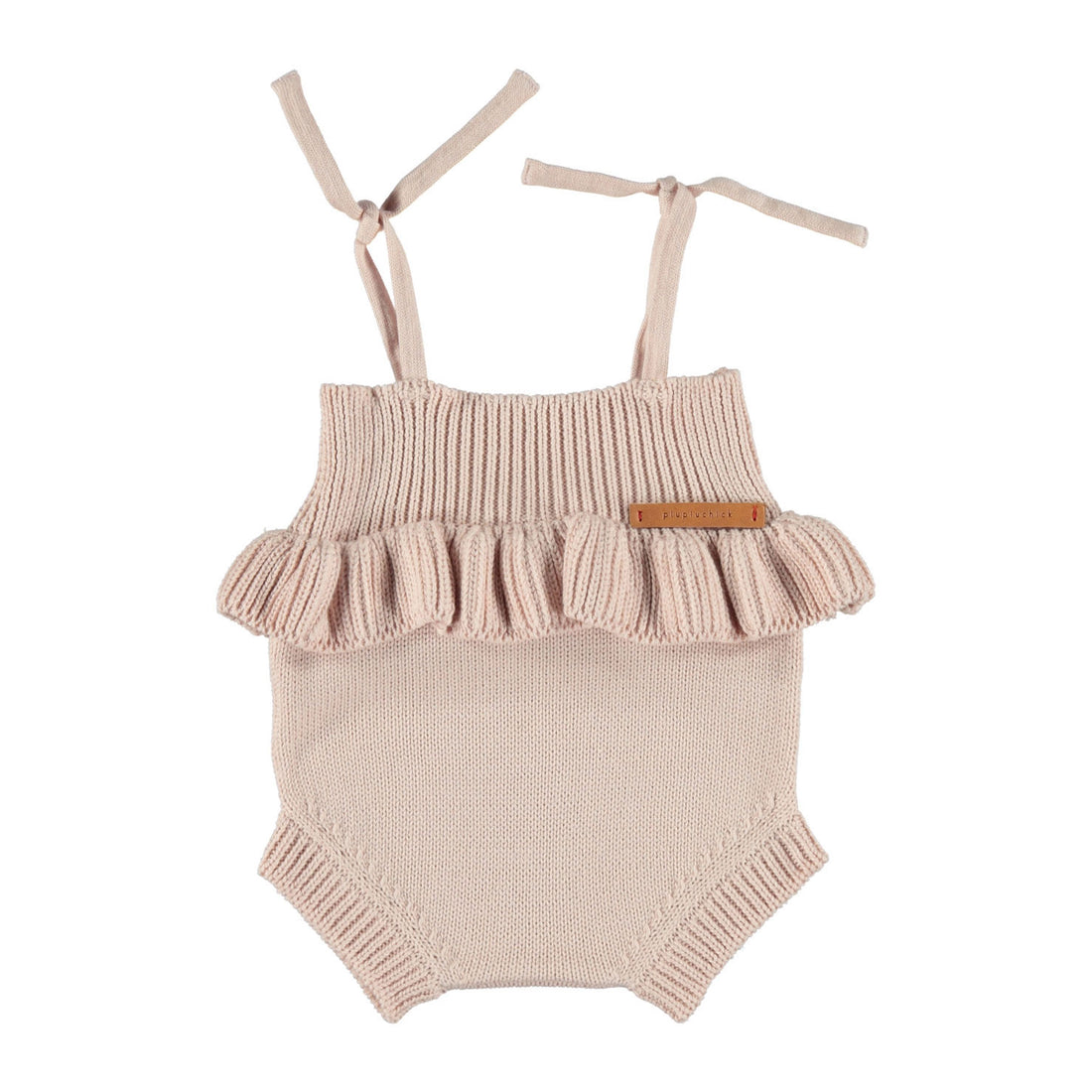 Piupiuchick Pale Pink Frill Knit Romper