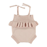 Piupiuchick Pale Pink Frill Knit Romper